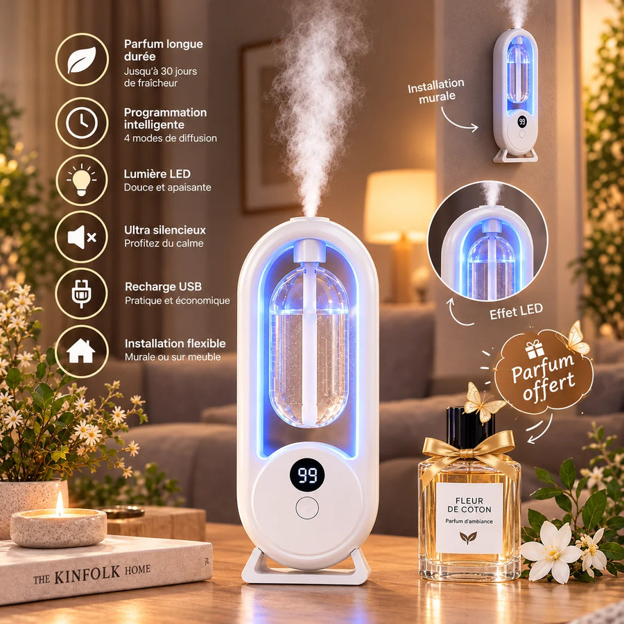 Diffuseur de parfum intelligent pour espaces du quotidien